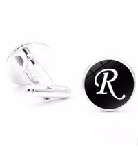 A-Z Single Alphabet Cufflinks cufflinks Luxurious Weddings