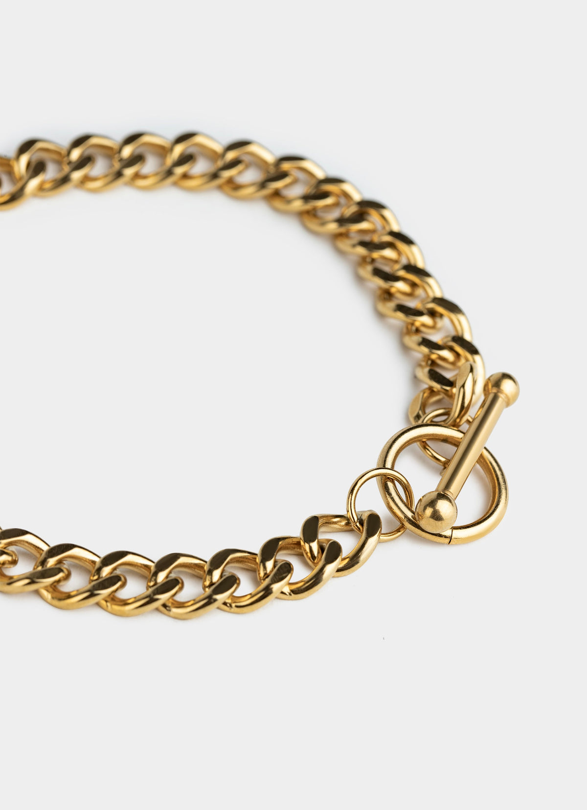 Bar Clasp Cuban Bracelet - 18K Gold Plated