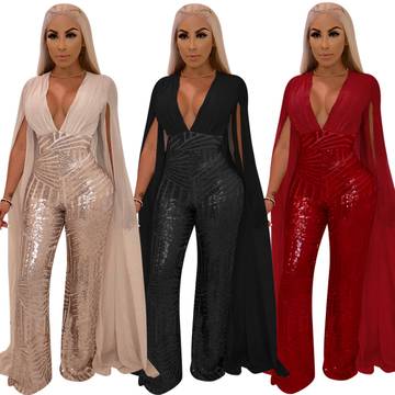 Sequin Evening Jumpsuit Luxurious Weddings