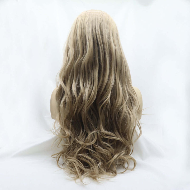 13*3" Lace Front Wigs Synthetic Long Wavy 24" 130% Density Lace front wig Luxurious Weddings