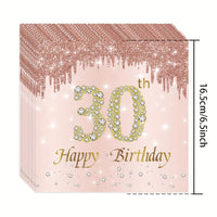 a 30th birthday card with a pink background