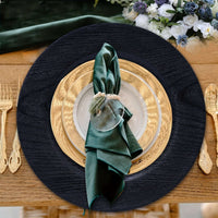 13'' Black Plastic Charger Plates - Wedding Set Charger Plates Luxurious Weddings