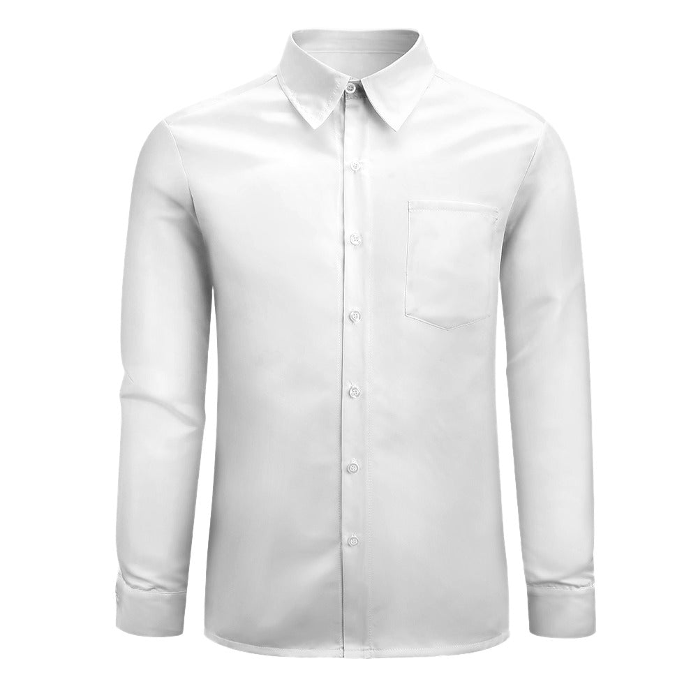 Men's Long Sleeve Dress Shirt by Luxurious | White Dress Shirt Luxurious Weddings