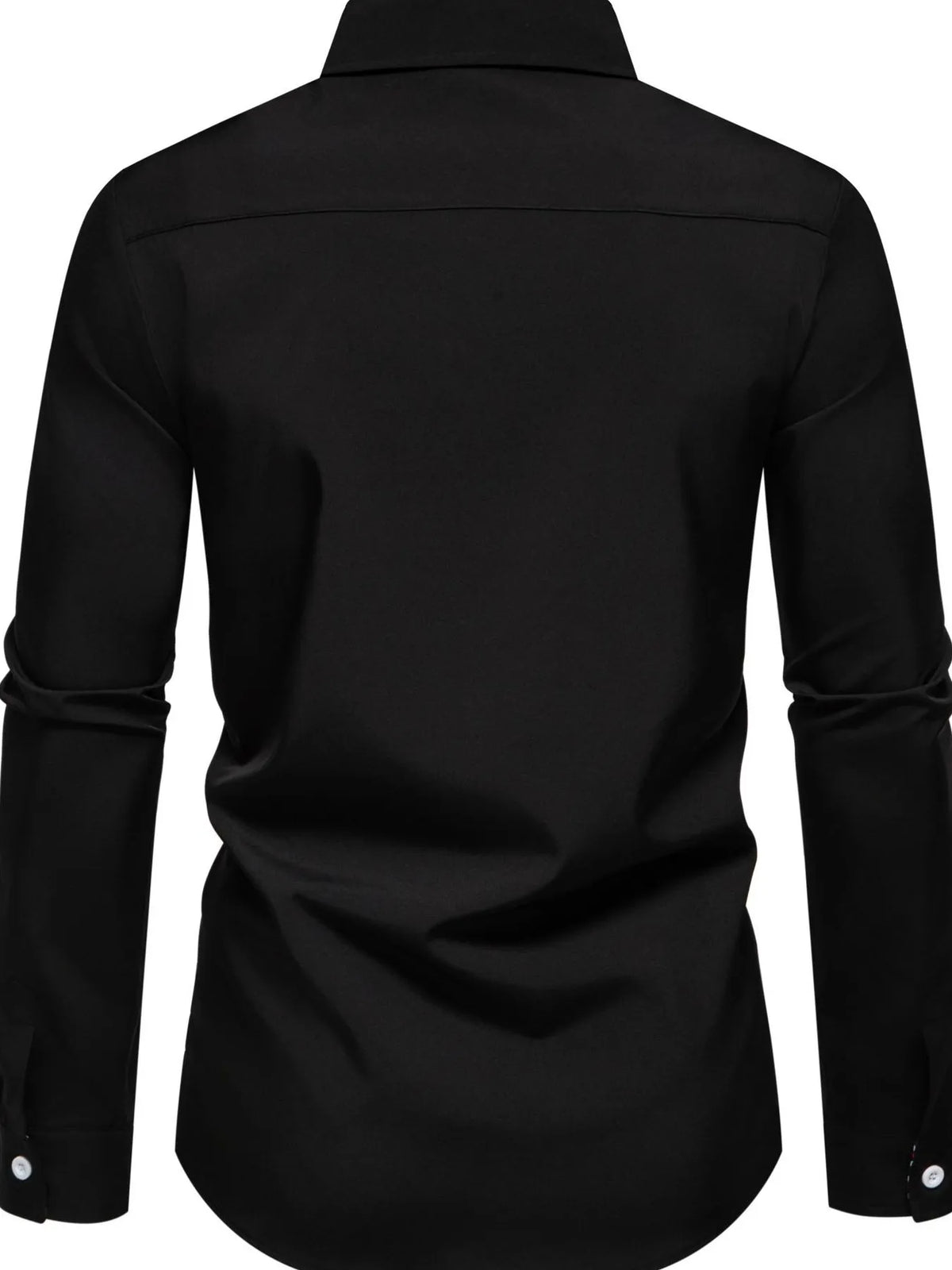 Men's Button-Down Shirt with Checkered Contrast Trim Shirt Luxurious Weddings