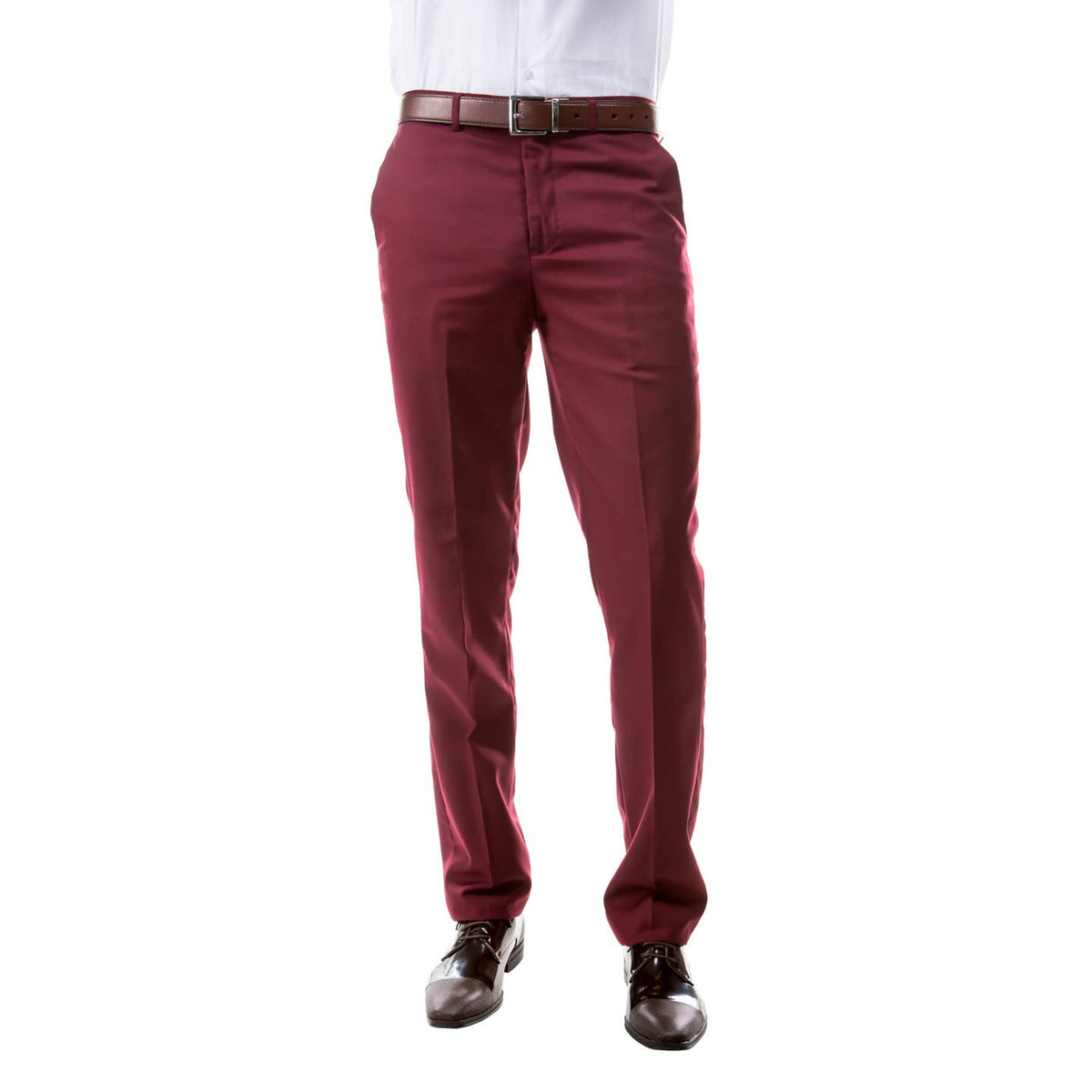 Men's Trousers/ Formal Dress Pants Slim Fit Unhemmed, Burgandy Men's Formal Pants Luxurious Weddings