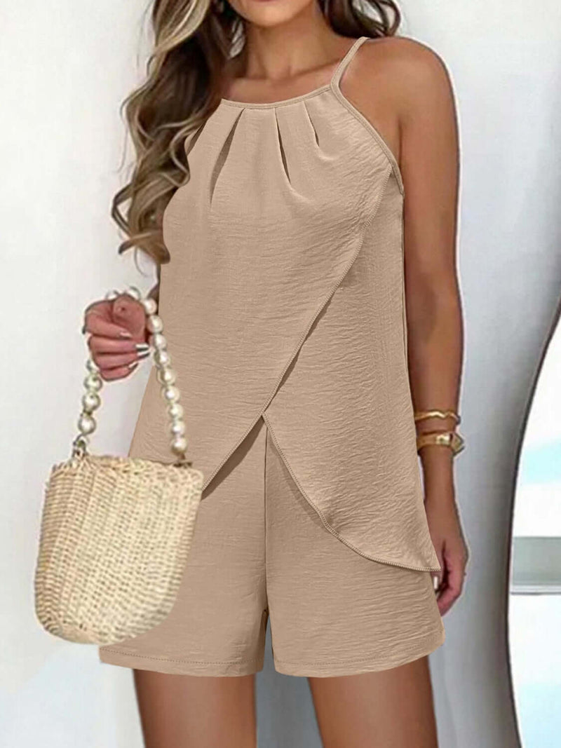 Spaghetti Strap Top and Shorts Set Matching Sets Luxurious Weddings