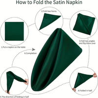 how to fold the satin napkin