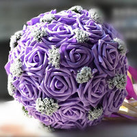 Bride 's Bouquet Red Pink Blue And Purple Luxurious Weddings