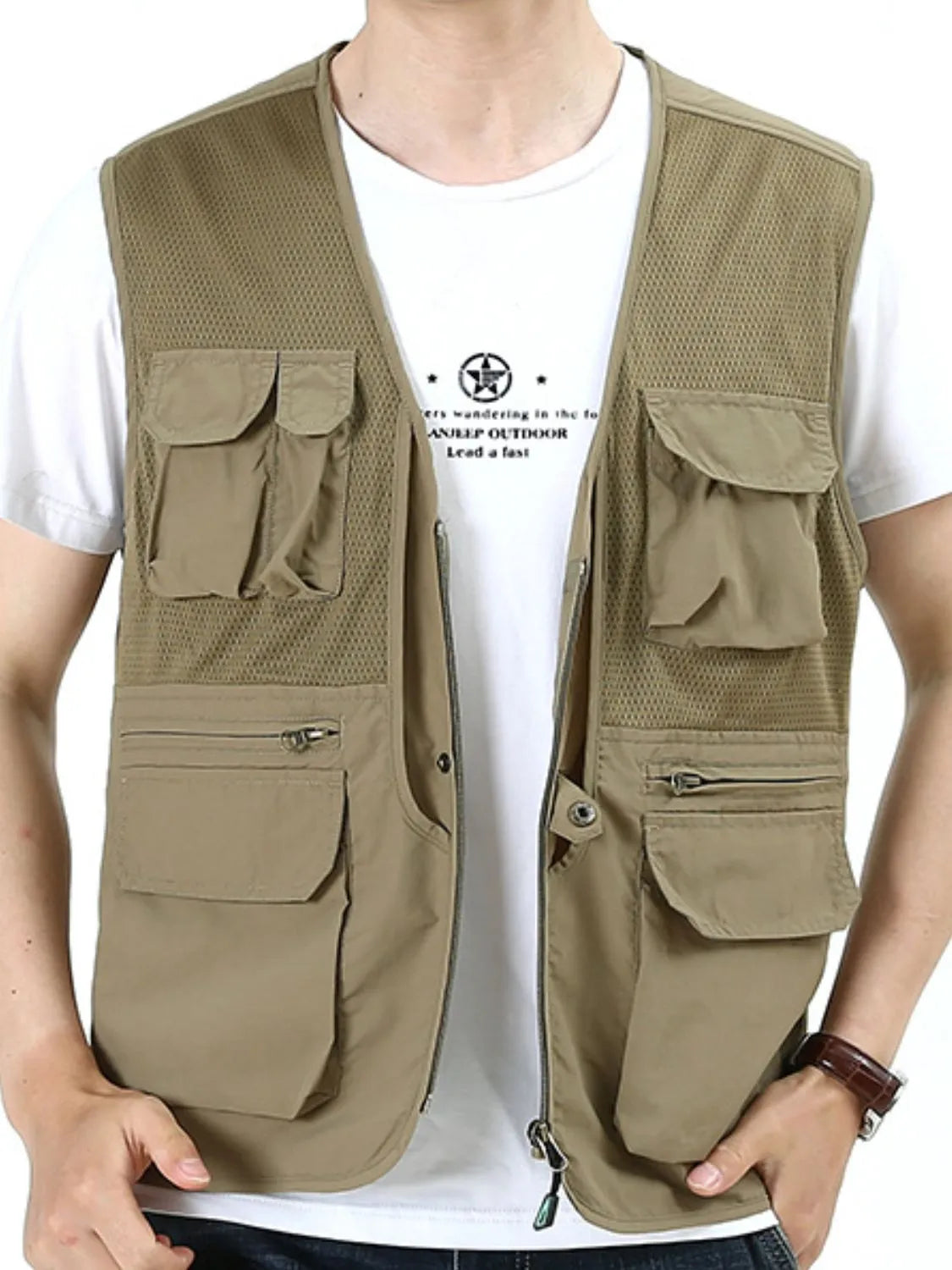 Men's Plus Size Zip Up Vest Luxurious Weddings