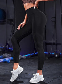 High Waist Active Leggings in black, perfect for workouts and affordable activewear.