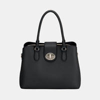 David Jones PU Leather Twist-Lock Tote Bag Luxurious Weddings