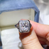 3 Carat Moissanite Engagement Square Ring Luxurious Weddings