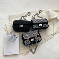 Diamond Chain Bag with Inlaid Diamonds