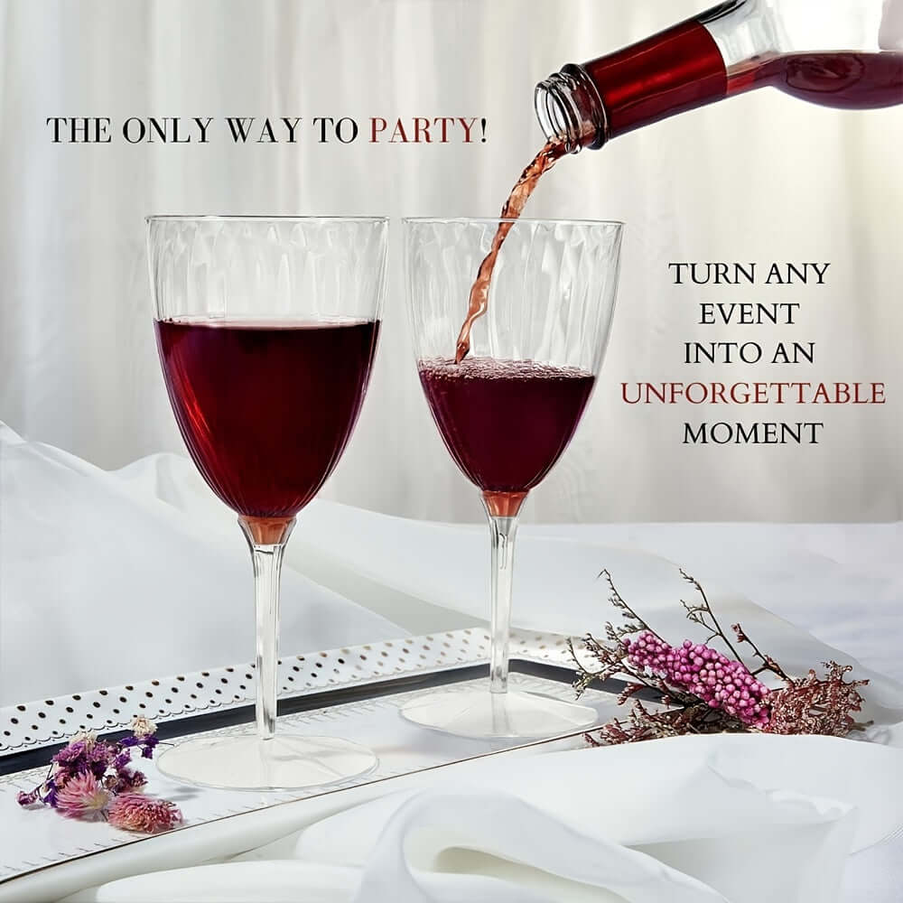 96pcs Clear Plastic Goblets – Perfect for Any Occasion Tableware Luxurious Weddings