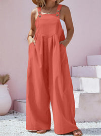 Plus Size Square Neck Wide Leg Overalls Plus size Luxurious Weddings
