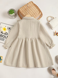 Children's Ruffled Bow Collared Neck Dress kids clothing Luxurious Weddings
