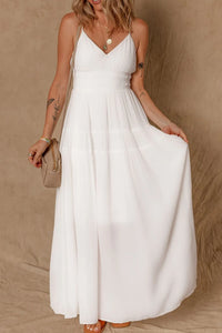 V-Neck High Waist Cami Dress maxi dress Luxurious Weddings