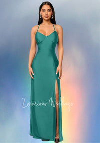 Backless Plunge Green Bridesmaid Dress Bridesmaid Dresses Luxurious Weddings Bridesmaid Dresses, Evening Dresses, Cocktail Dresses, Maxi Dresses, Summer Dresses, Dinner Dress, Special Occasion Dress, Custom Dress, Made-to-Order Dresses, Wedding Dresses, B