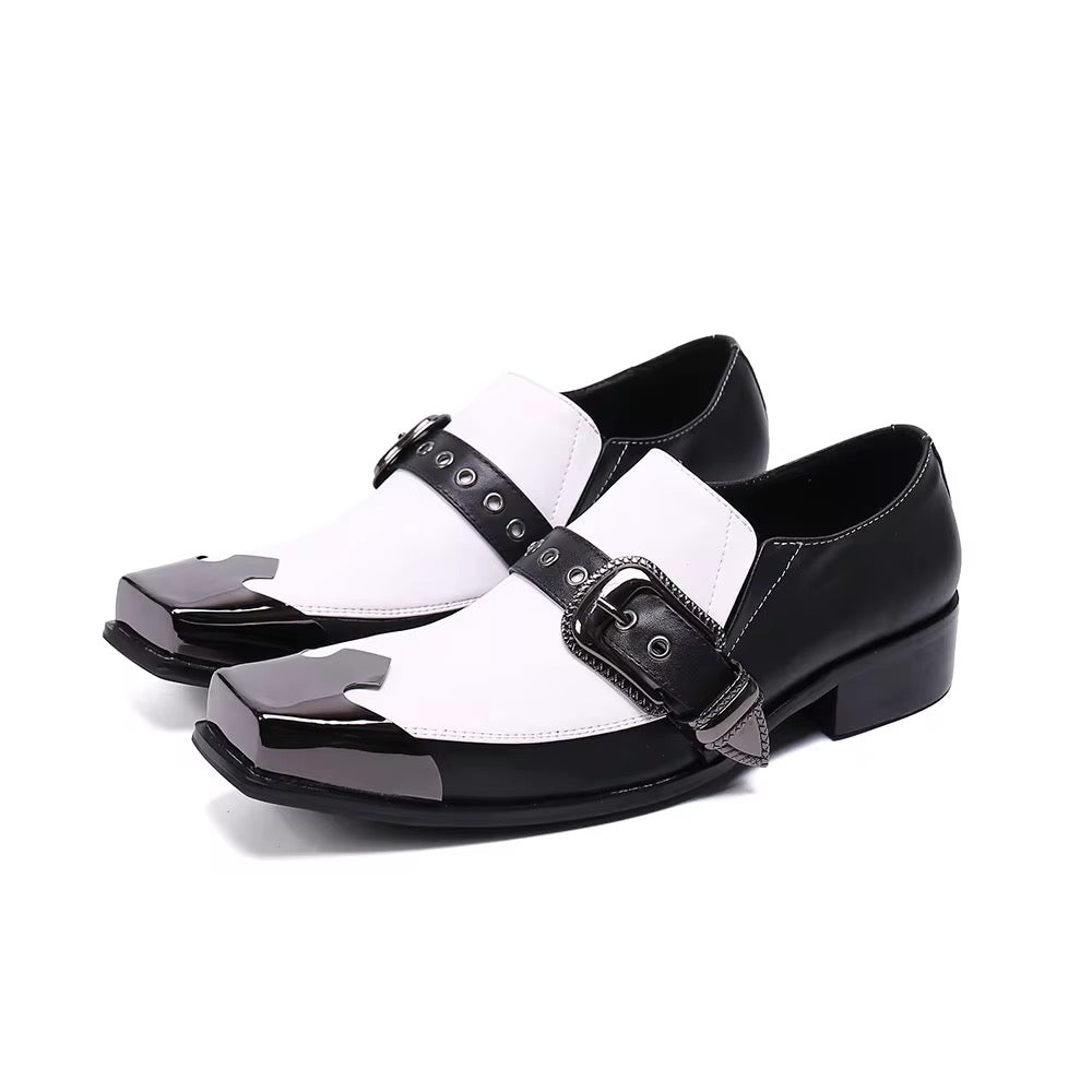 Men’s Black & White Loafers