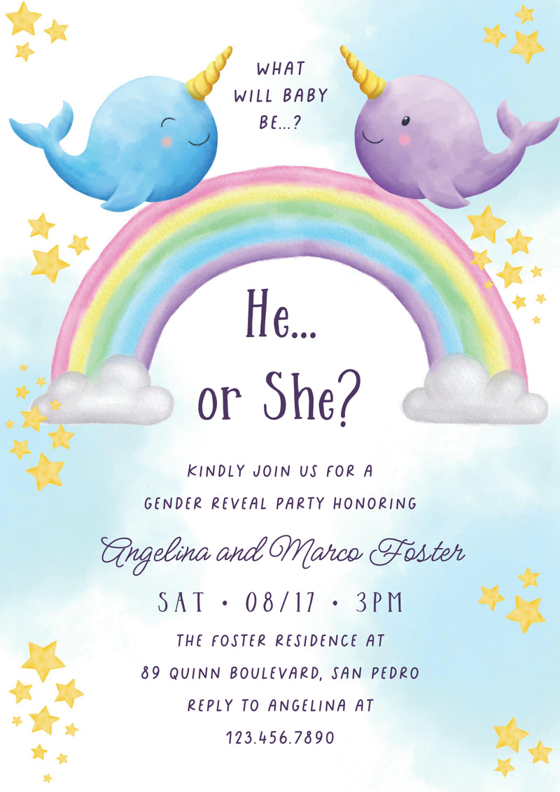 Gender Reveal Invitations Luxurious Weddings