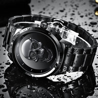 LIGE Simple Skull Stereoscopic Watch Watches Luxurious Weddings
