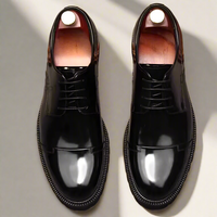 Handmade Genuine Leather Brogue Oxford Dress Shoes for Men