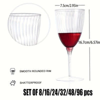 96pcs Clear Plastic Goblets – Perfect for Any Occasion Tableware Luxurious Weddings
