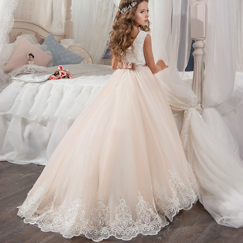 Children's Wedding Dress Dress Lace Puff Princess Dress