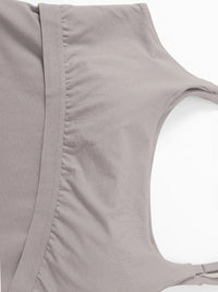 Scoop Neck Cropped Cami with Chest Pads Singlet Luxurious Weddings