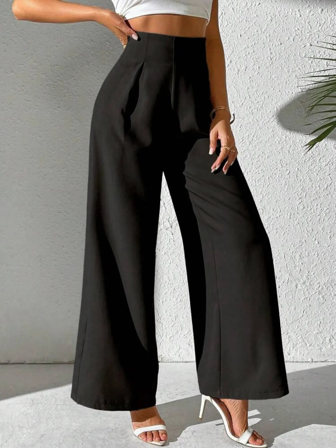 Wide Leg High Waist Pants Pants Luxurious Weddings