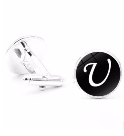 A-Z Single Alphabet Cufflinks cufflinks Luxurious Weddings