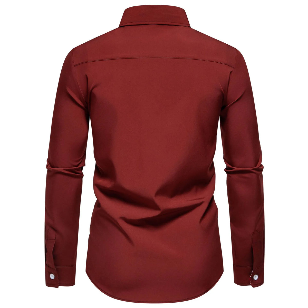 Men's Casual Button-Down Shirt with Cuff Detail mens shirt Luxurious Weddings