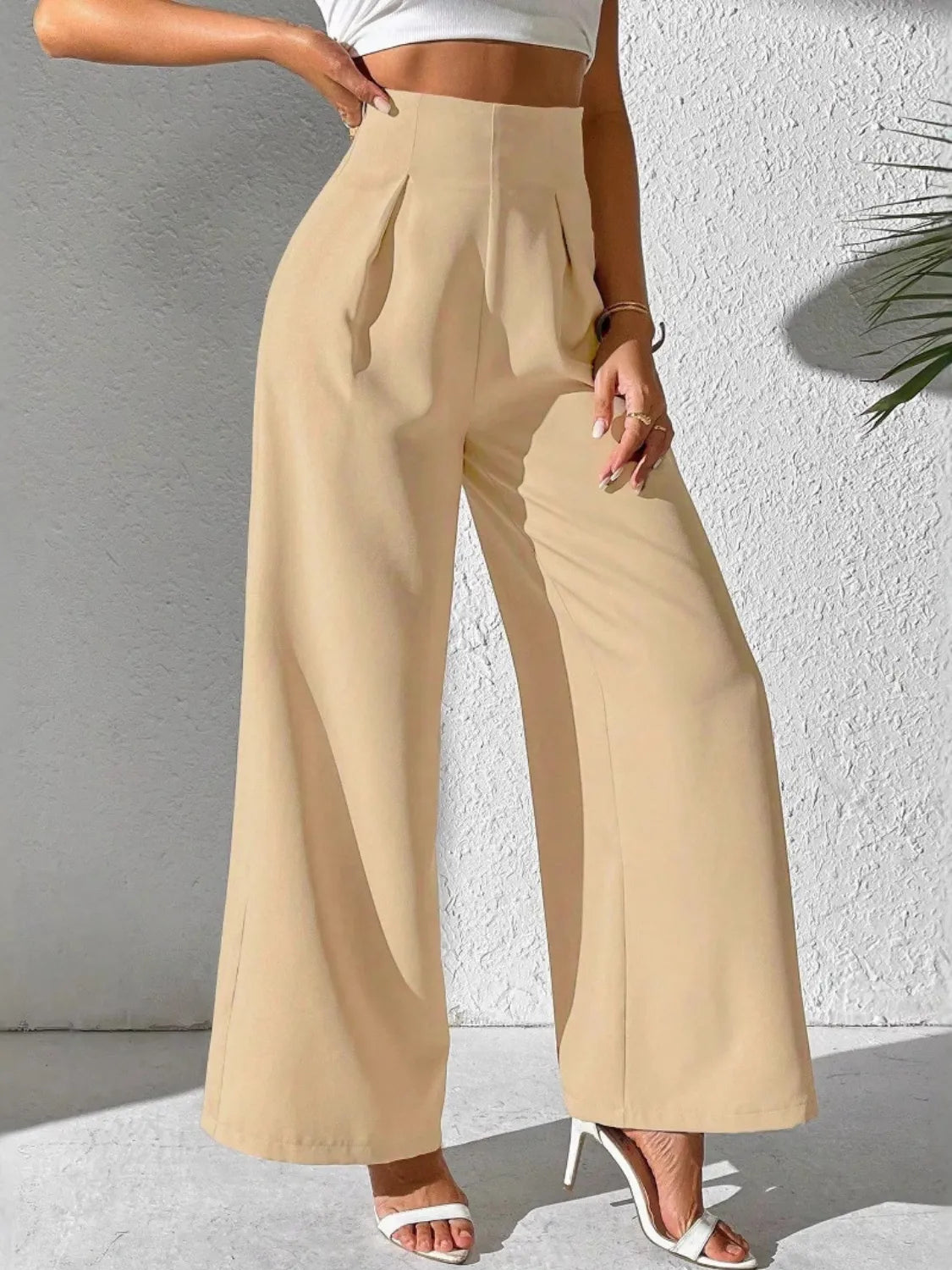 Wide Leg High Waist Pants Pants Luxurious Weddings