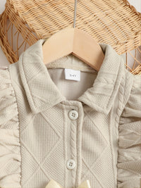 Children's Ruffled Bow Collared Neck Dress kids clothing Luxurious Weddings