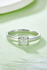 Moissanite 925 Sterling Silver Solitaire Ring Luxurious Weddings