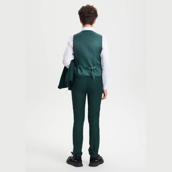 Stacy Adams Boys Suit 5-Piece Set | Green Suits Luxurious Weddings