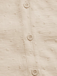 Swiss Dot Cutout Button Down Shirt Blouses Luxurious Weddings