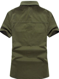 Men's Plus Size Collared Neck Short Sleeve Shirt Luxurious Weddings