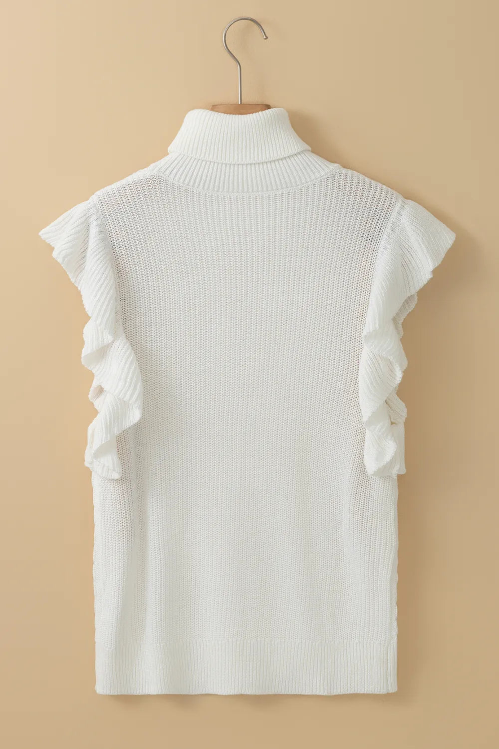Cable-Knit Turtleneck Cap Sleeve Sweater Sweater Luxurious Weddings