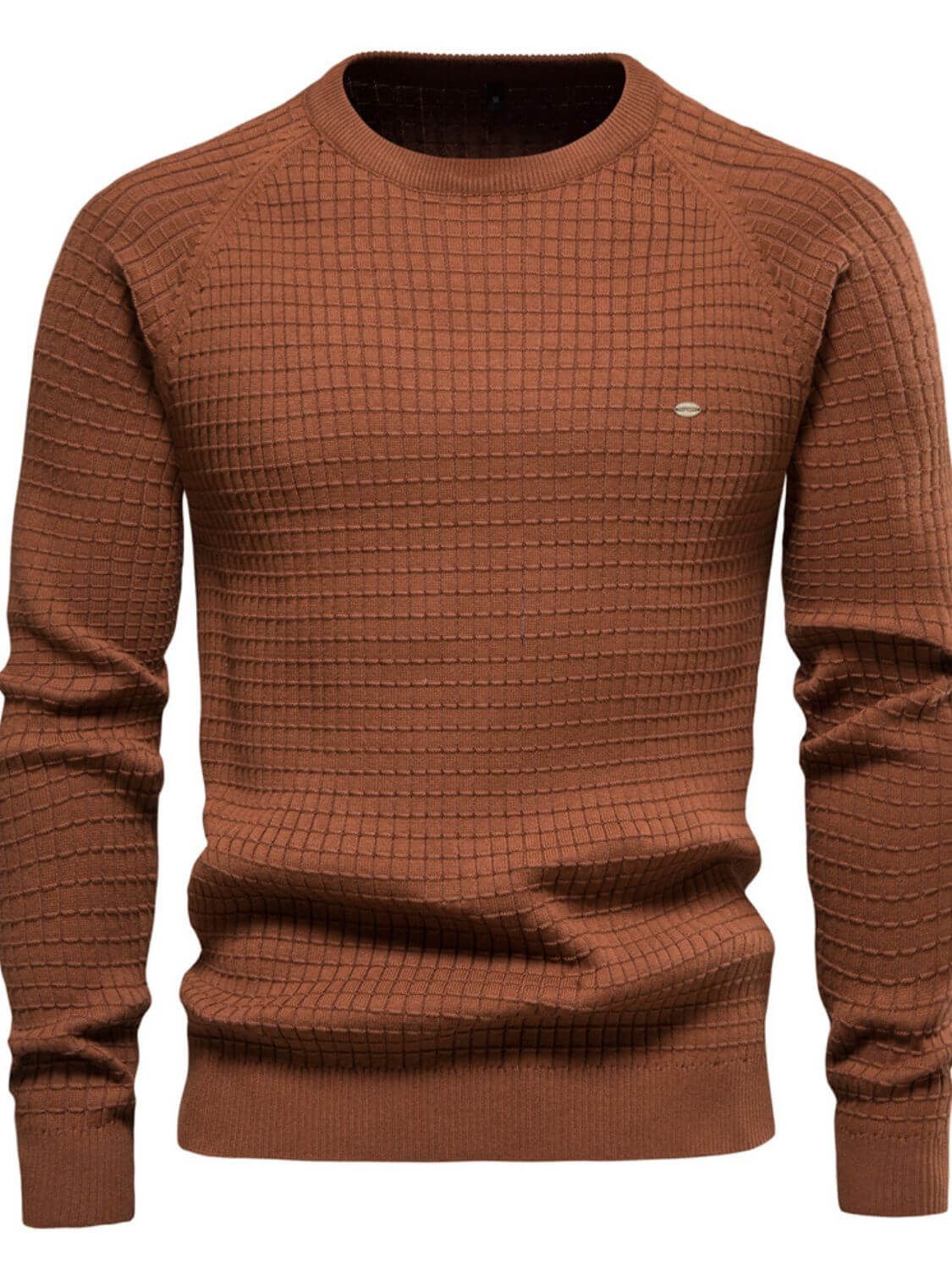 Texture Round Neck Long Sleeve Sweater Men's Sweatshirts Luxurious Weddings