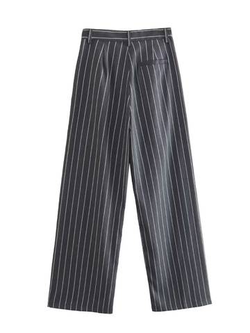 Elegant Striped Blazer & High Waist Pants Set Luxurious Weddings