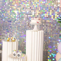 24pcs Silver Sequin Backdrop Panels for Events Backdrop Luxurious Weddings