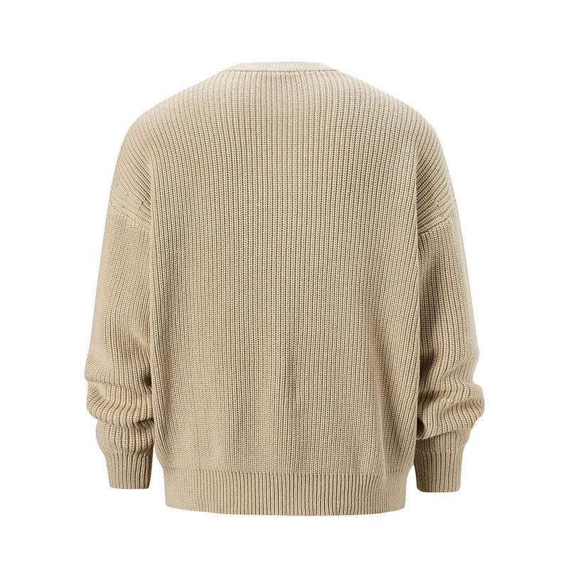 Men's Round Neck Long Sleeve Sweater Luxurious Weddings