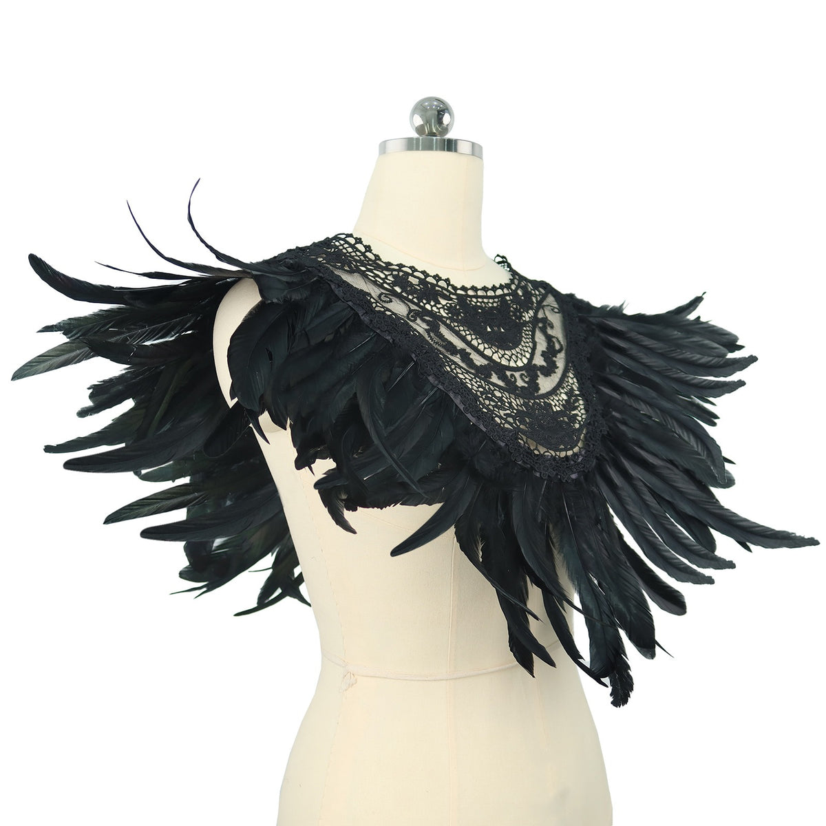 Feather shawl gothic cosplay ball accessories Shawl Luxurious Weddings