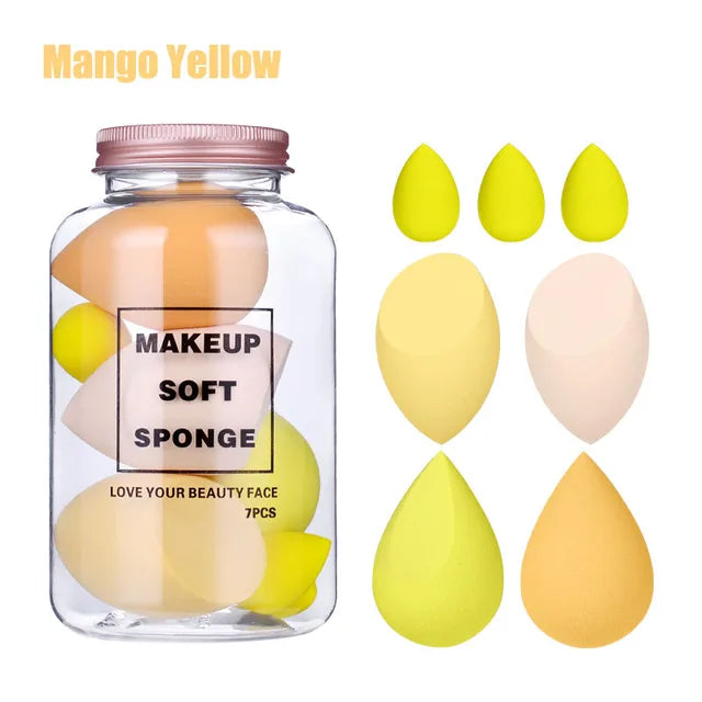 7Pcs/Set Makeup Sponge Set Face Beauty Cosmetic Powder Puff Makeup Sponges