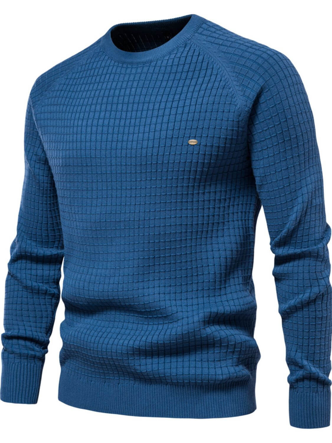 Texture Round Neck Long Sleeve Sweater Men's Sweatshirts Luxurious Weddings