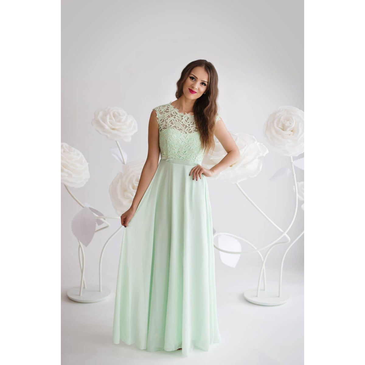 Long Dress with Lace Bustier Bridesmaid Dresses Luxurious Weddings