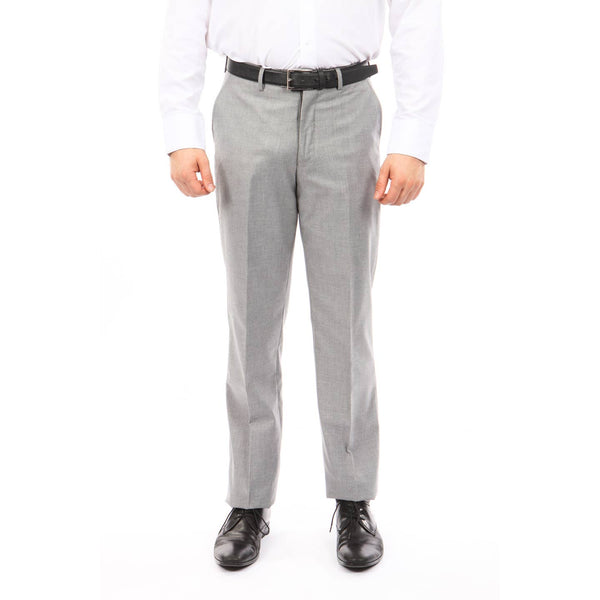 Slim Fit Flat Front Solid Color Formal Dress Pants Lt Grey Dress Pants Luxurious Weddings