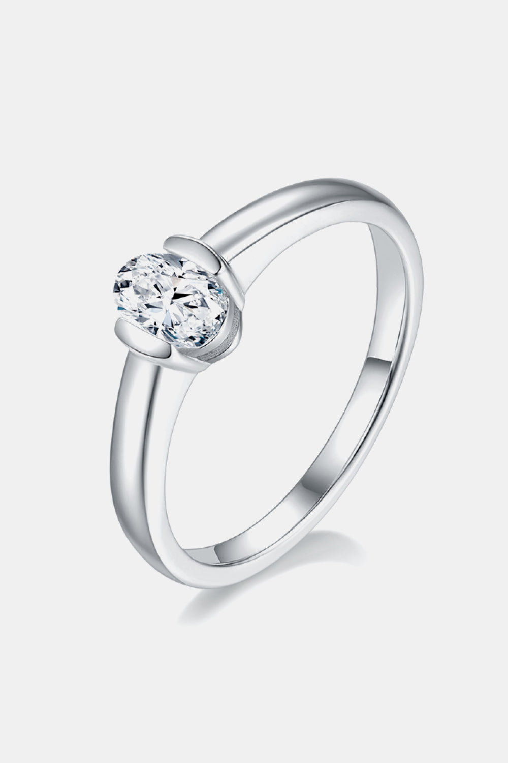 Moissanite 925 Sterling Silver Solitaire Ring Luxurious Weddings