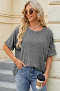 Round Neck Half Sleeve T-Shirt Tops/Blouses & Shirts Luxurious Weddings